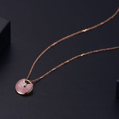 [kincade]AMULETTE ROSE GOLD PINK MOP NECKLACE