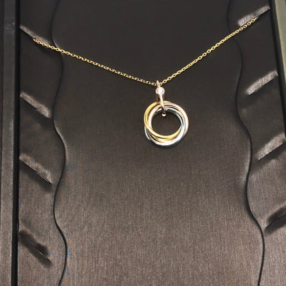 [kincade]TRINITY SILVER GOLD PINK GOLD NECKLACE