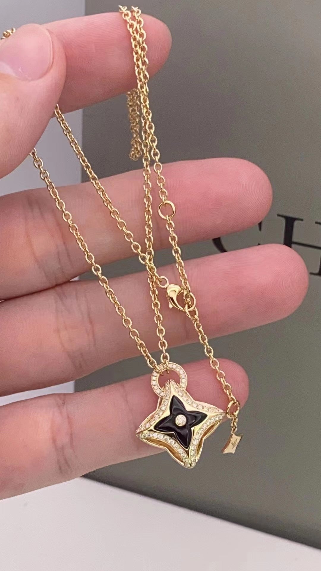 [kincade]STAR PEDANT PINK GOLD DIAMOND NECKLACE