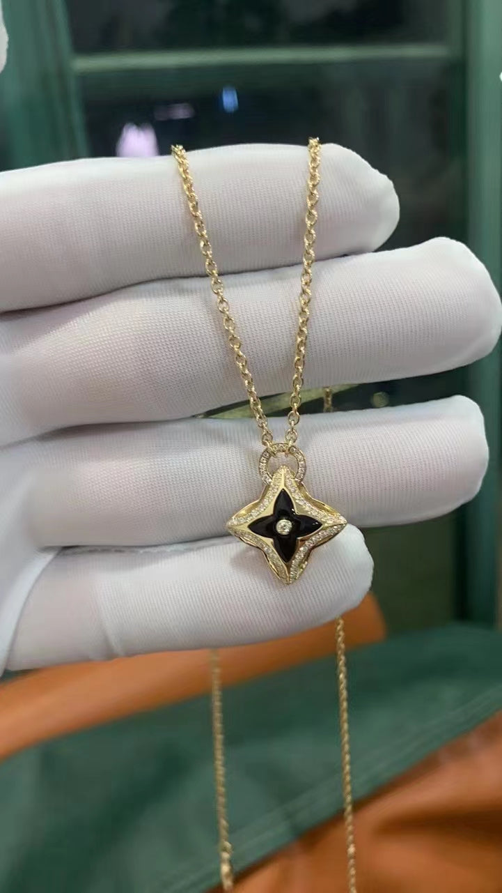 [kincade]STAR PEDANT PINK GOLD DIAMOND NECKLACE