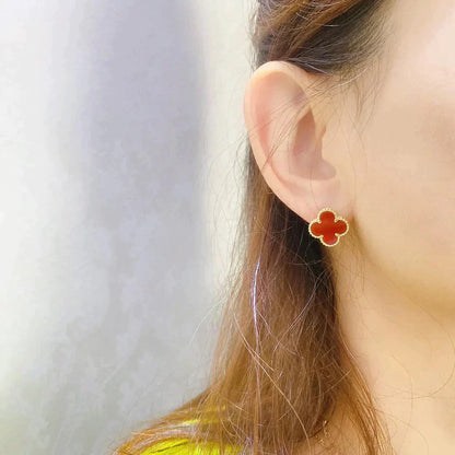 [kincade]CLOVER MEDIUM 1 MOTIFS CARNELIAN  EARRINGS