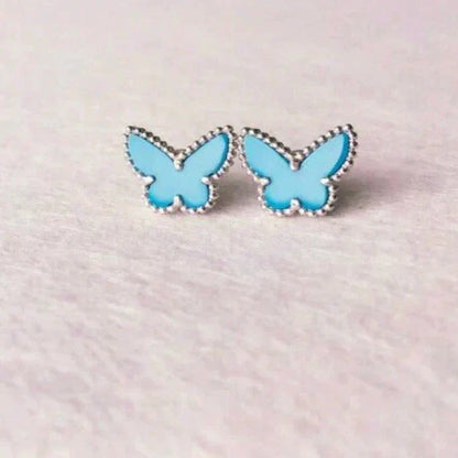 [kincade]BUTTERFLY TURQUOISE EARRINGS SILVER