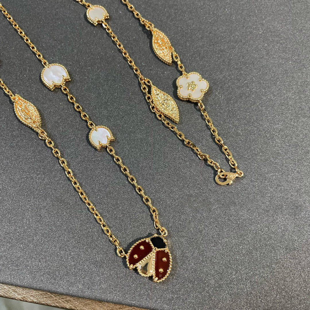 [kincade]LUCKY SPRING 15 MOTIFS GOLD NECKLACE