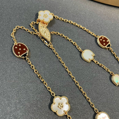 [kincade]LUCKY SPRING 15 MOTIFS GOLD NECKLACE