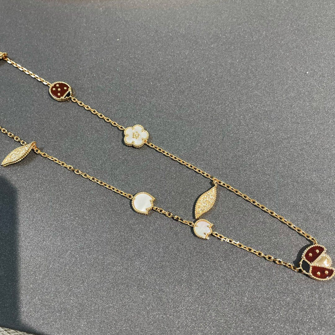 [kincade]LUCKY SPRING 15 MOTIFS GOLD NECKLACE