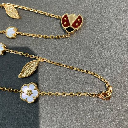 [kincade]LUCKY SPRING 15 MOTIFS GOLD NECKLACE