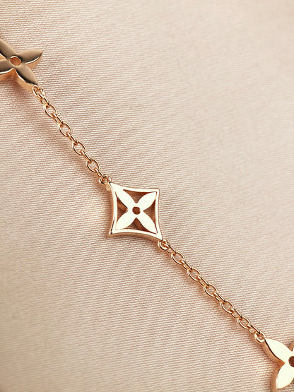 [kincade]STAR AND SUN 7 MOTIFS GOLD BRACELET