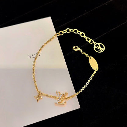 [kincade]LOGO STAR MOTIF GOLD BRACELET