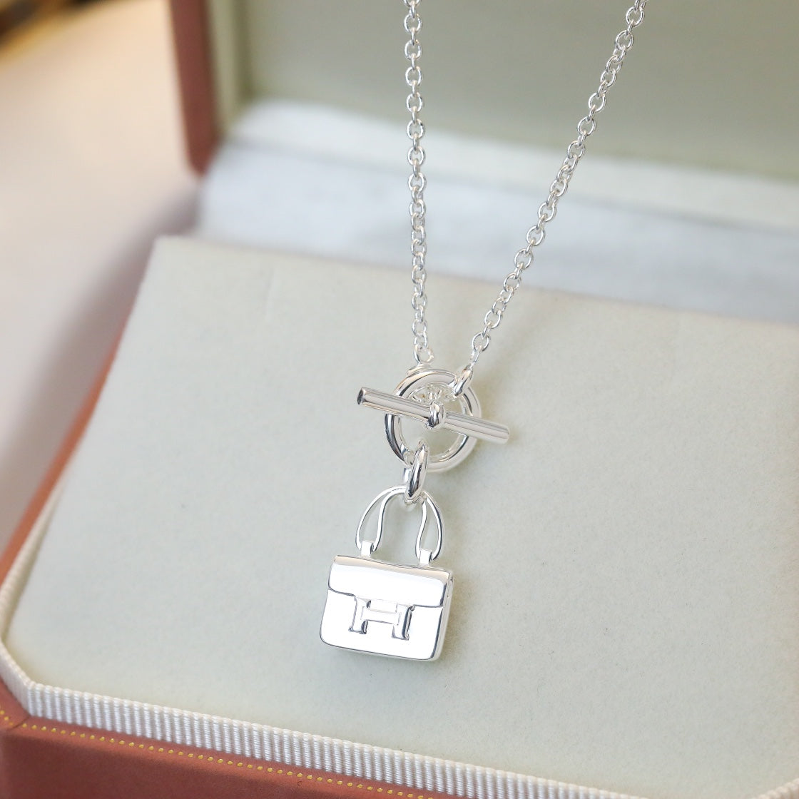 [kincade]POP H PEDANT SILVER NECKLACE