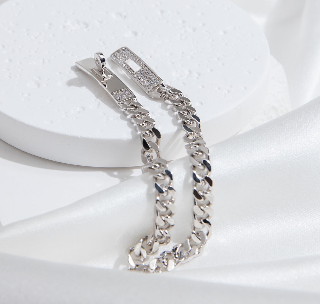 [kincade]KELLY CHAIN SILVER DIAMOND BRACELET