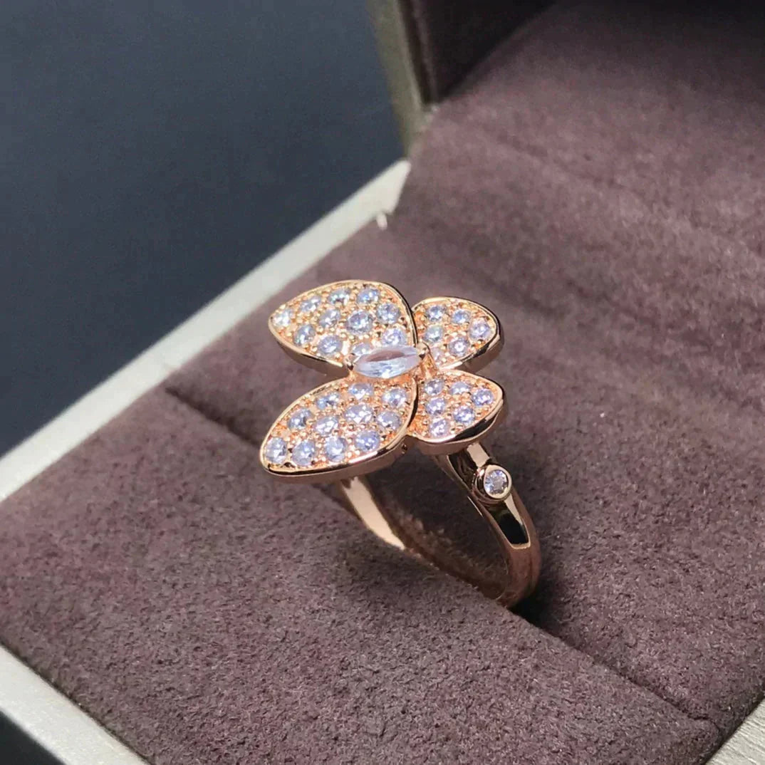 [kincade]BUTTERFLY PINK GOLD DIAMOND RING