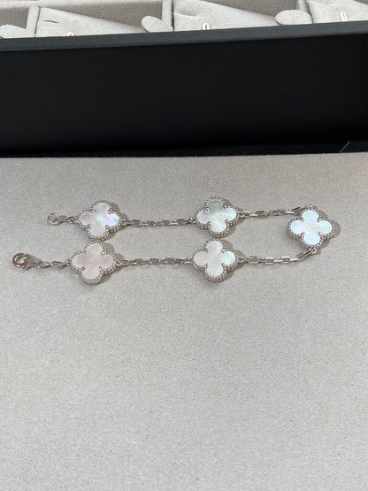 [kincade]CLOVER SILVER MOP 5 MOTIF BRACELET