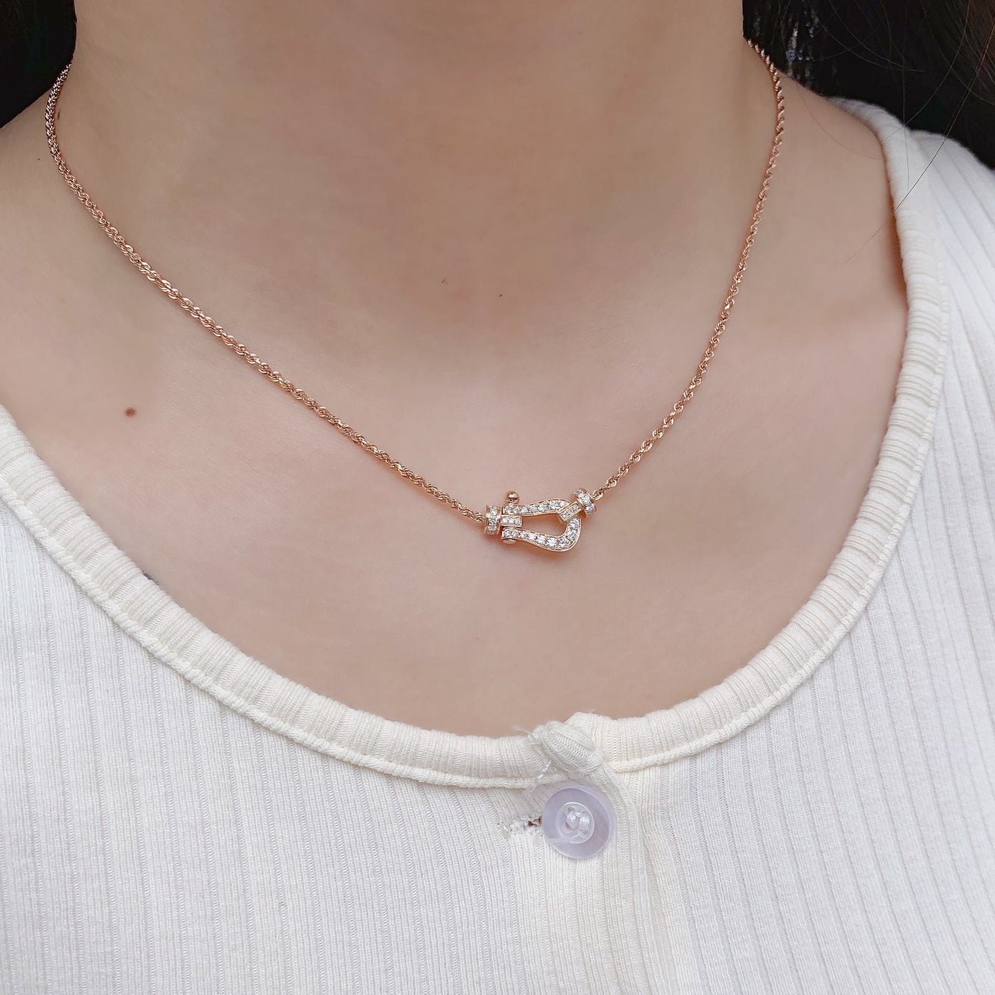 [kincade]FORCE 10 PINK GOLD DIAMOND NECKLACE