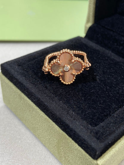 [kincade]CLOVER RIVERSIBLE ROSE GOLD RING