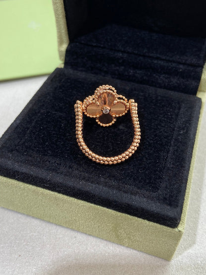 [kincade]CLOVER RIVERSIBLE ROSE GOLD RING