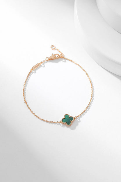 [kincade]CLOVER BRACELET MALACHITE 1 MOTIF