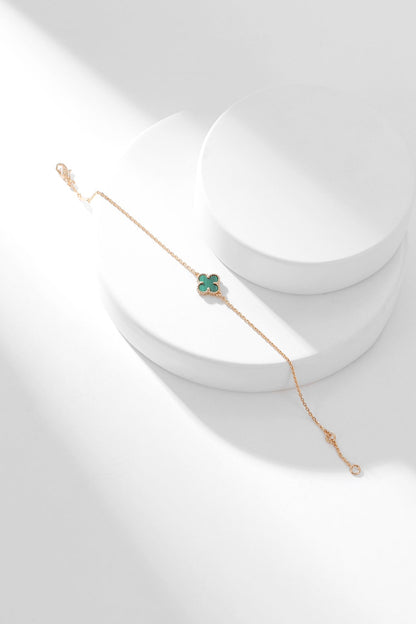 [kincade]CLOVER BRACELET MALACHITE 1 MOTIF