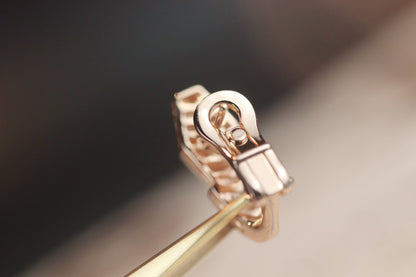 [kincade]SERPENT PINK GOLD DIAMOND EARRINGS