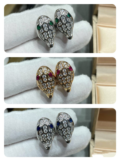 [kincade]SERPENT DIAMOND STUD EARRINGS