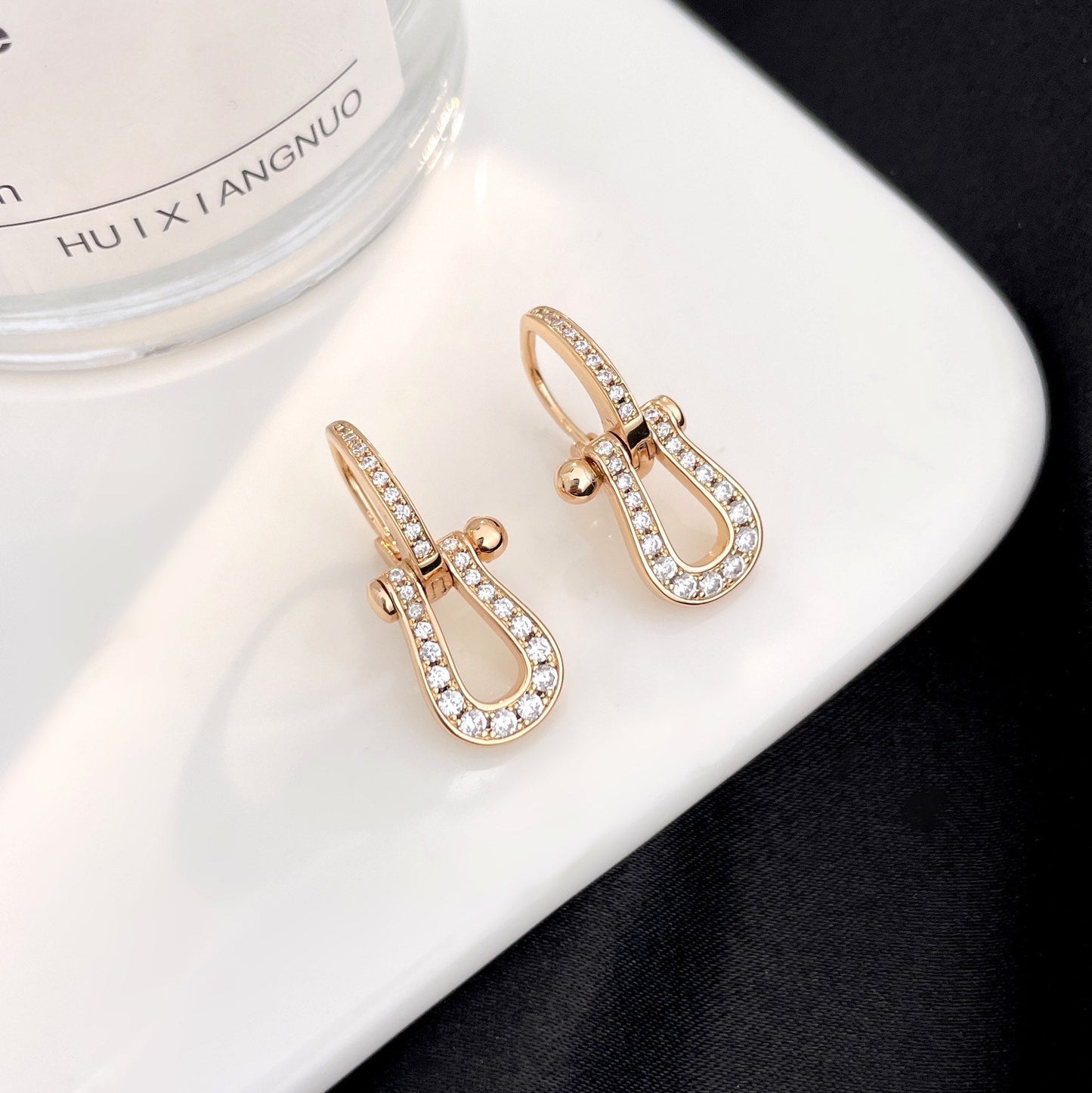 [kincade]FORCE 10 FULL DIAMOND DROP EARRINGS MEDIUM MODEL