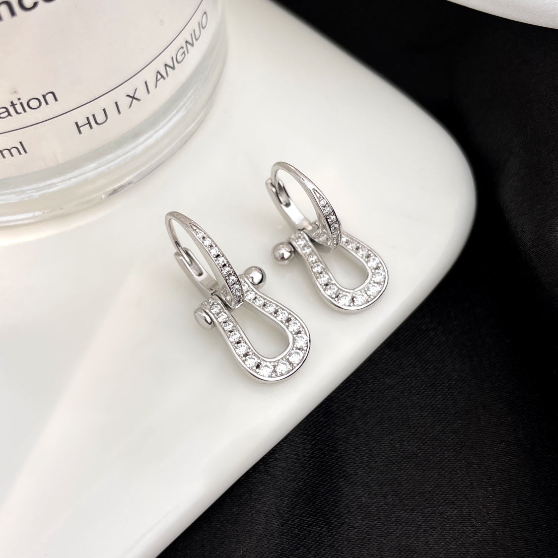 [kincade]FORCE 10 FULL DIAMOND DROP EARRINGS MEDIUM MODEL