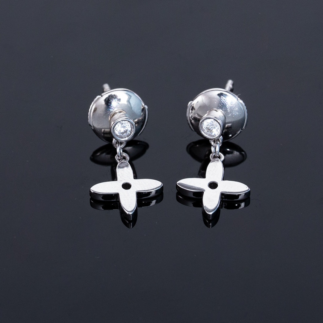 [kincade]VIDYLLE SILVER DIAMOND MINI DROP EARRINGS