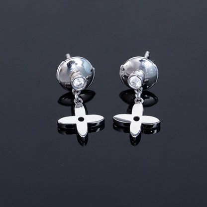 [kincade]VIDYLLE SILVER DIAMOND MINI DROP EARRINGS