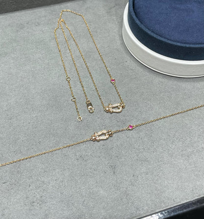 [kincade]FORCE 10 DIAMOND PINK GOLD NECKLACE