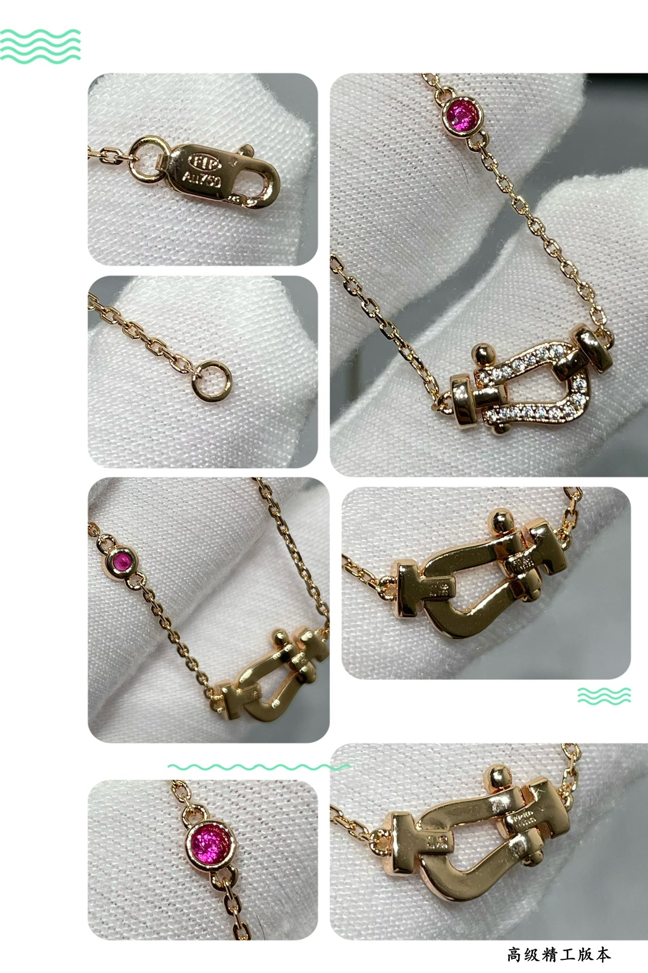 [kincade]FORCE 10 DIAMOND PINK GOLD NECKLACE