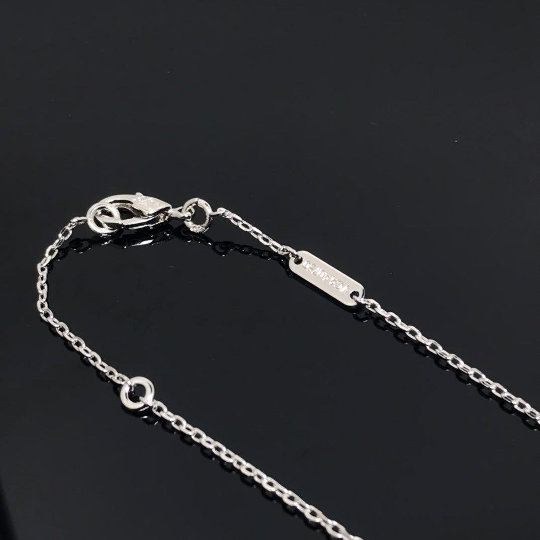 [kincade]CLOVER PIETERSITE SILVER LONG NECKLACE