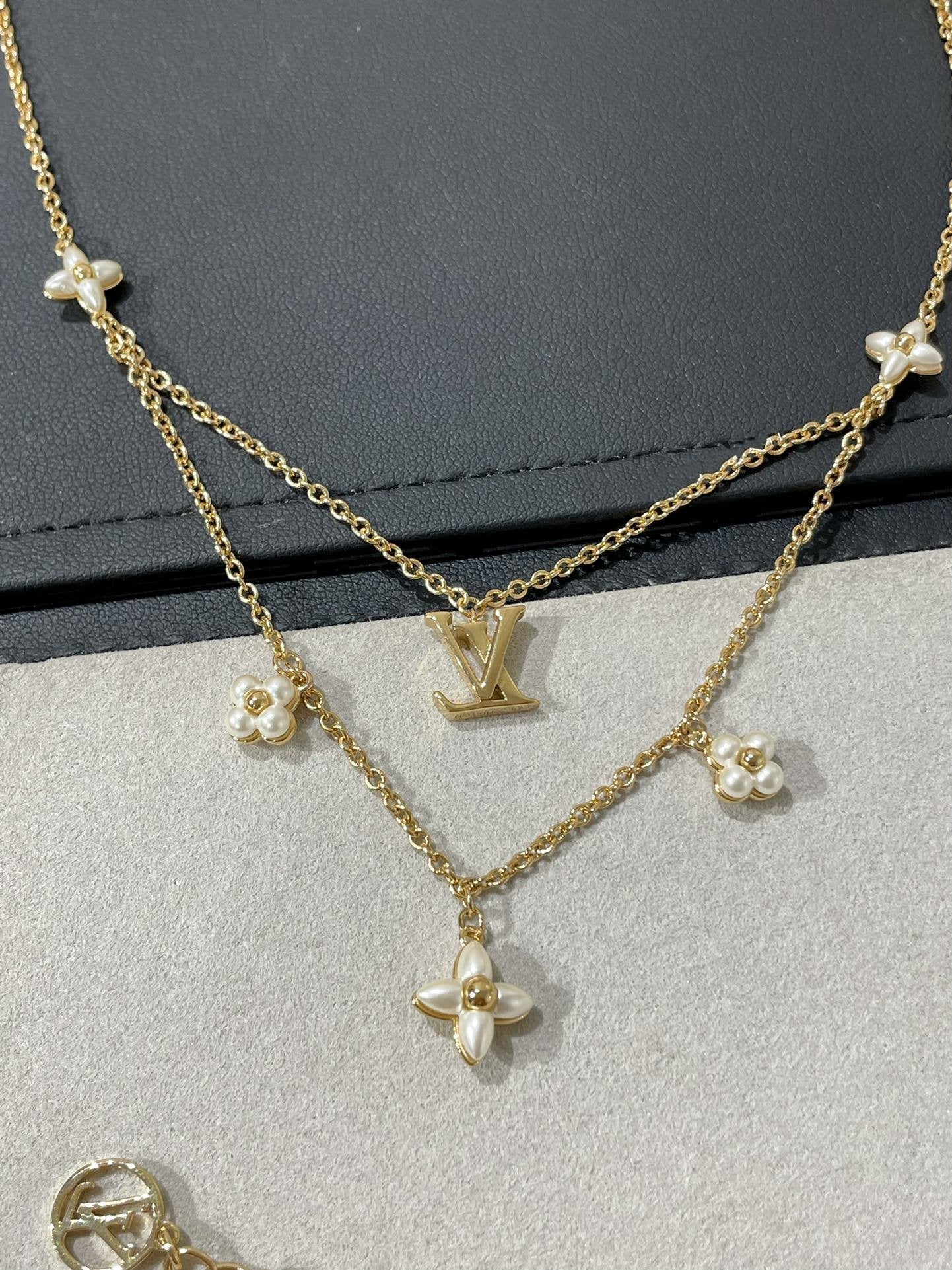 [kincade]FLOWERGRAM GOLD MOP DOUBLE ROW NECKLACE