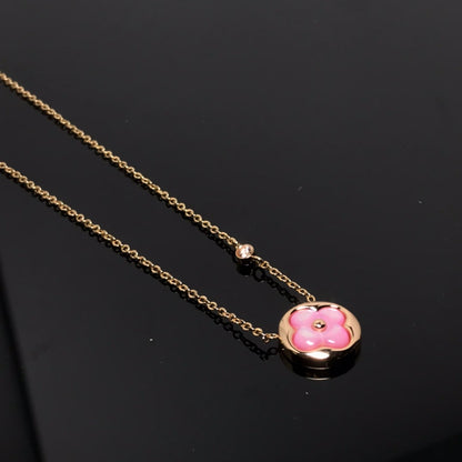 [kincade]COLOR BLOSSOM PINK MOP SUN GOLD NECKLACE