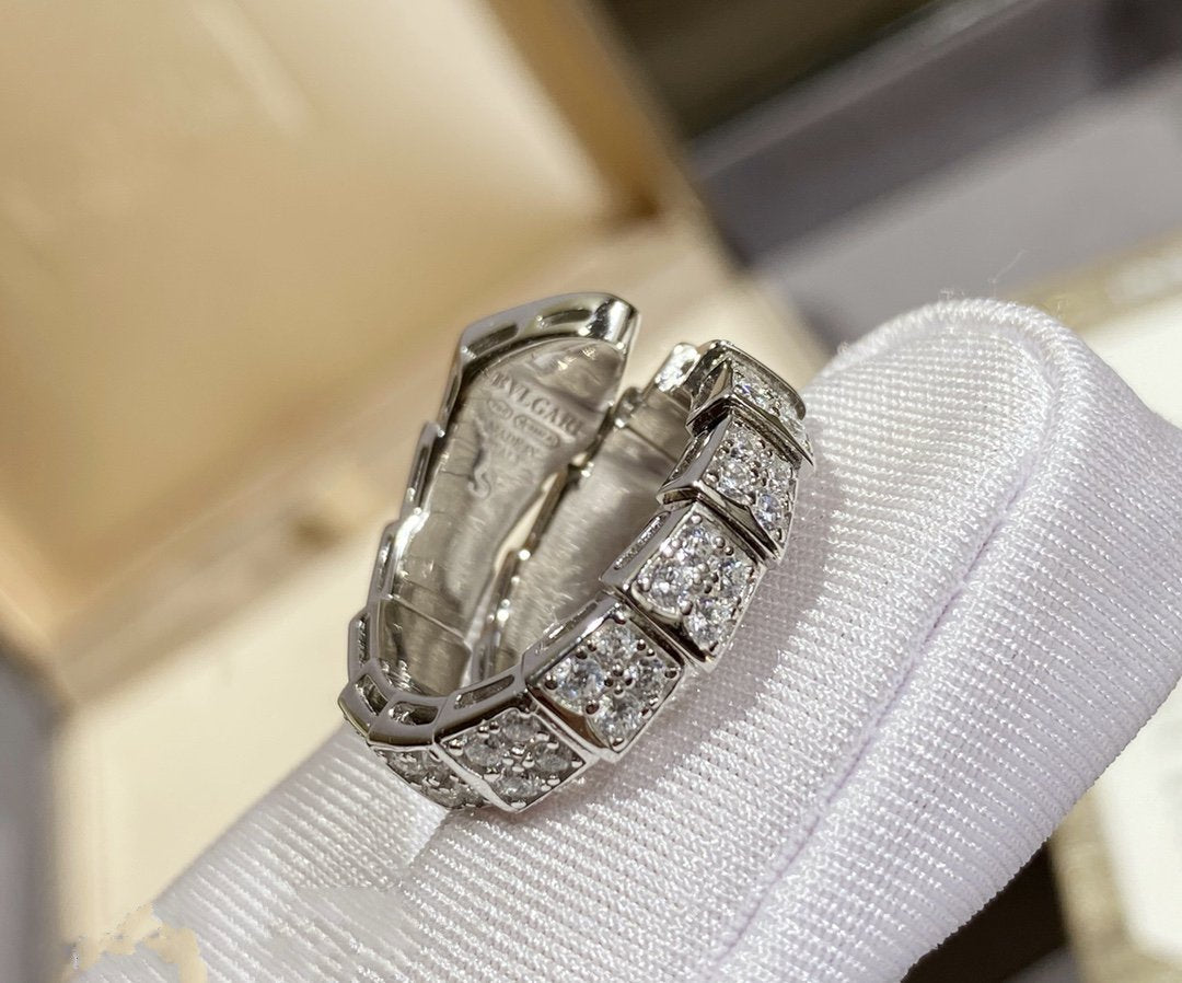 [kincade]SERPENTI RING SILVER DIAMOND PAVED