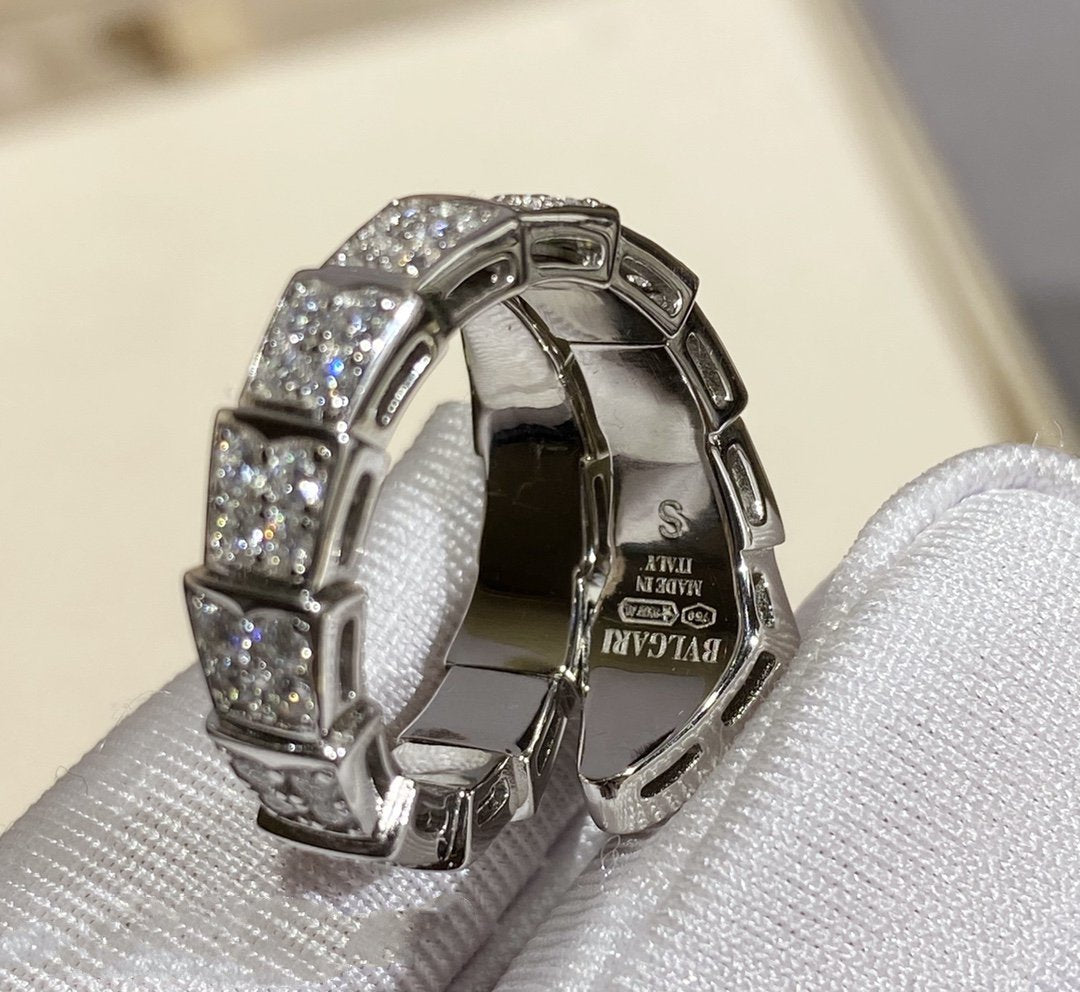 [kincade]SERPENTI RING SILVER DIAMOND PAVED