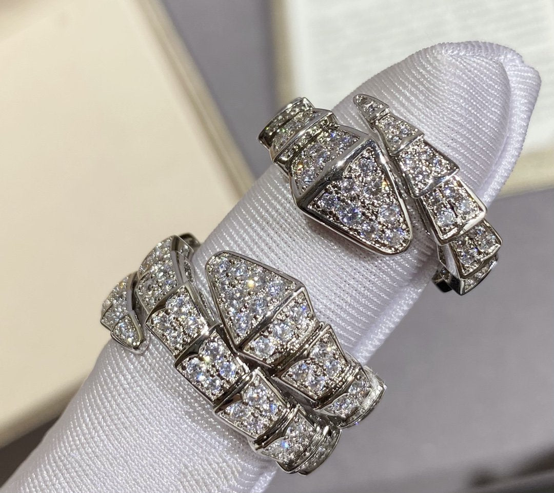 [kincade]SERPENTI LARGE RING SILVER DIAMOND PAVED