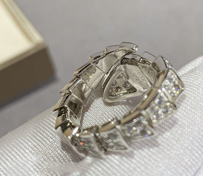 [kincade]SERPENTI LARGE RING SILVER DIAMOND PAVED