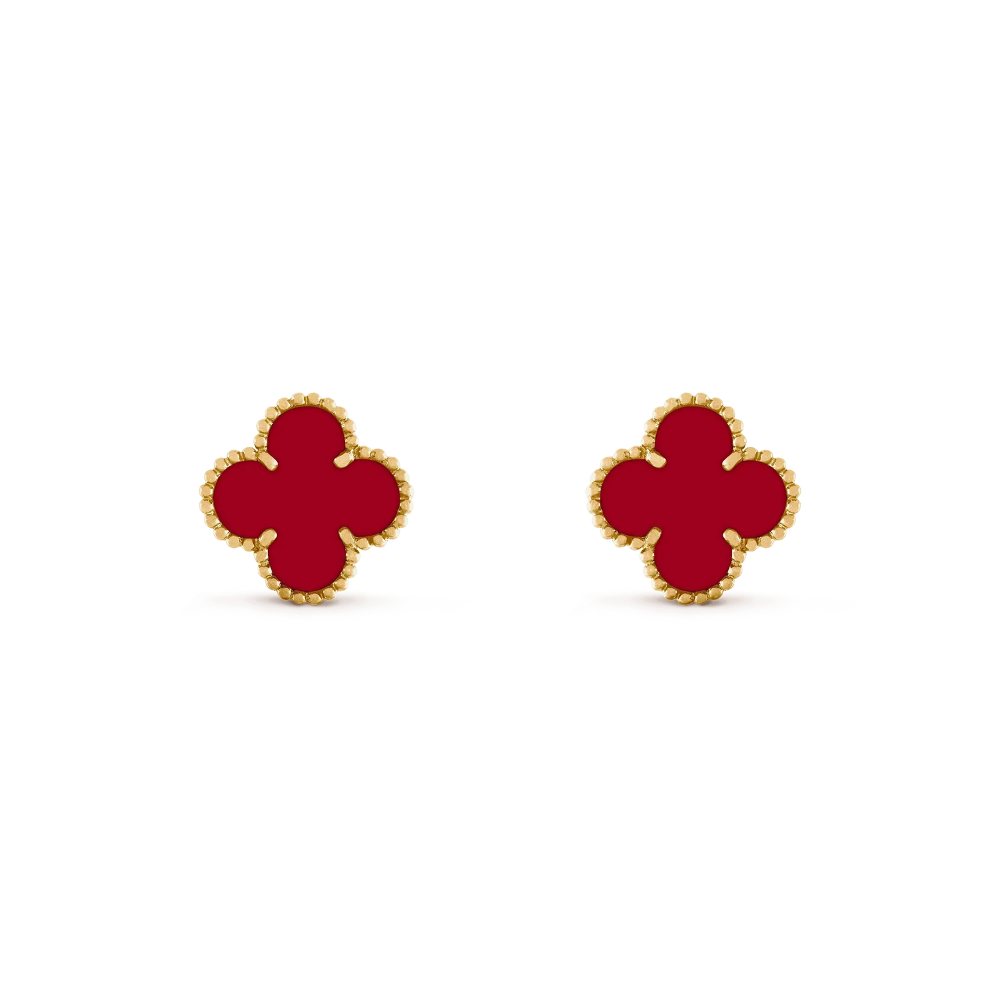 [kincade]CLOVER MEDIUM 1 MOTIFS CARNELIAN  EARRINGS