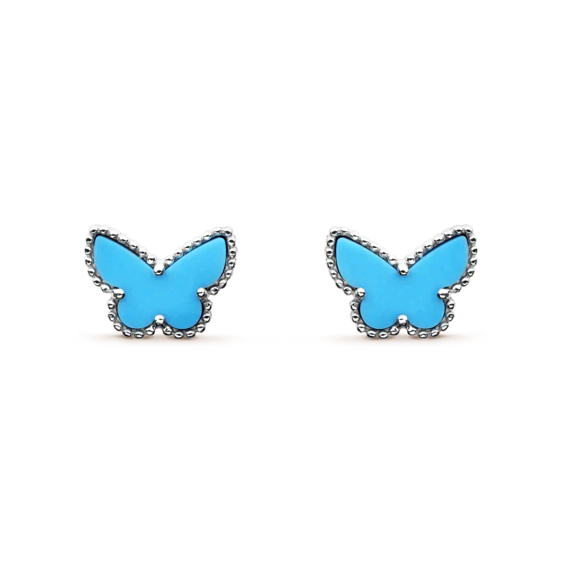 [kincade]BUTTERFLY TURQUOISE EARRINGS SILVER