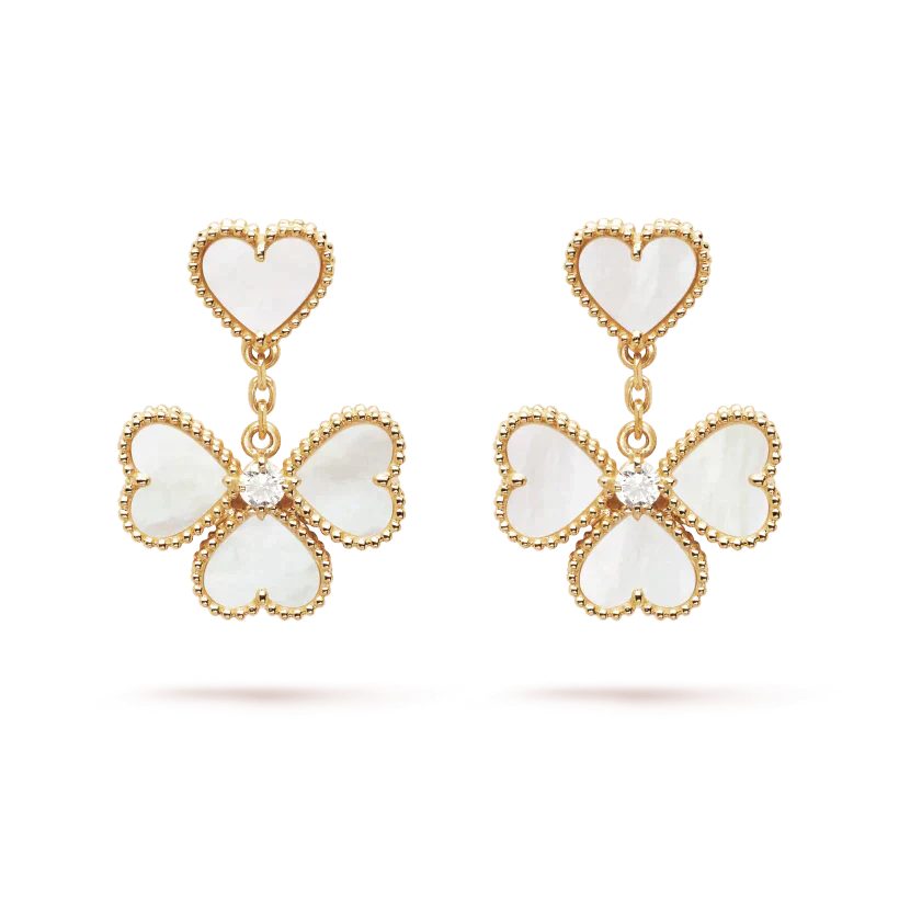 [kincade]CLOVER SWEET WHITE MOP EARRINGS