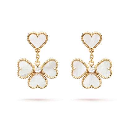 [kincade]CLOVER SWEET WHITE MOP EARRINGS