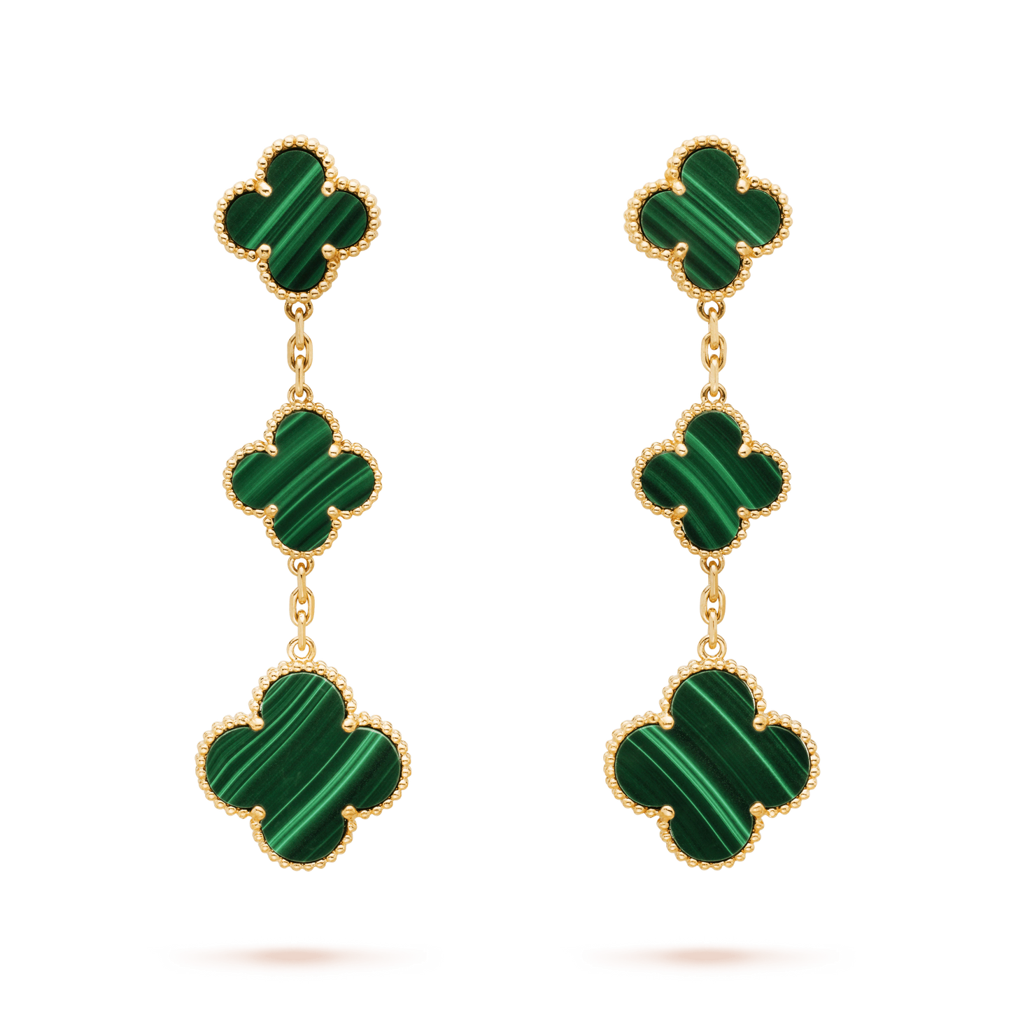 [kincade]CLOVER MALACHITE 3 MOTIFS GOLD