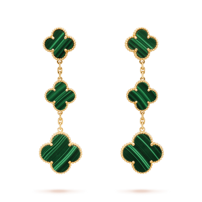 [kincade]CLOVER MALACHITE 3 MOTIFS GOLD