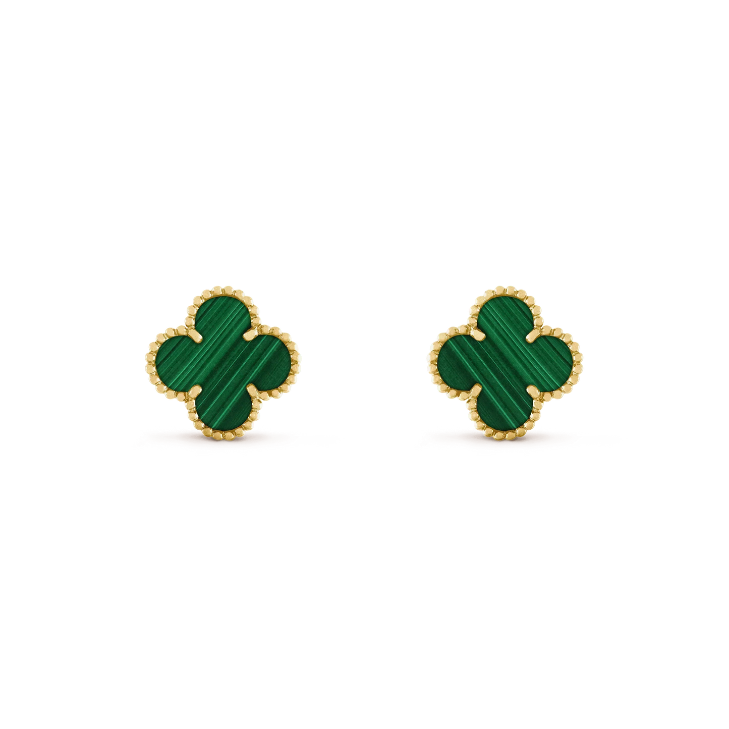 [kincade]CLOVER MEDIUM 1 MOTIFS MALACHITE  EARRINGS