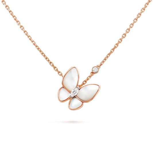 [kincade]BUTTERFLY MOP DIAMOND NECKLACE