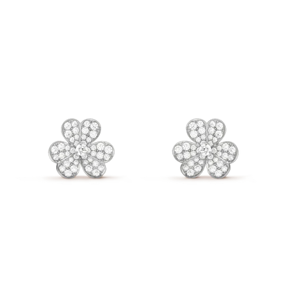 [kincade]CLOVER COMOS DIAMOND EARRINGS SILVER