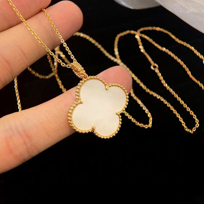 [kincade]CLOVER 25MM MOP LARGE PENDANT NECKLACE