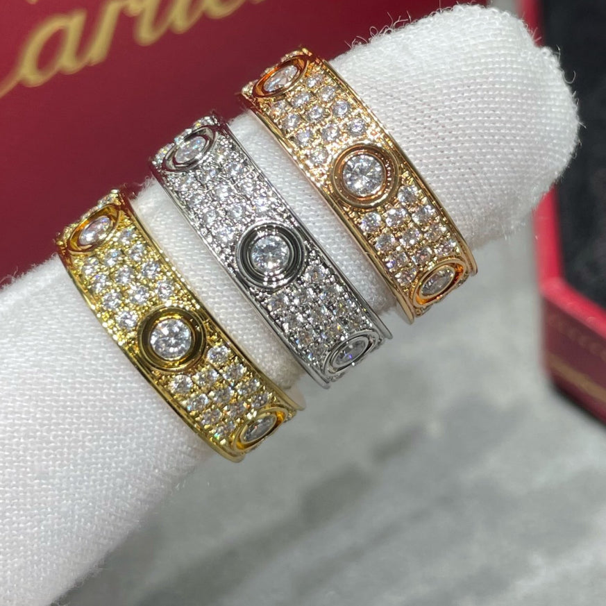 [kincade]LOVE RING 5.5MM 6 DIAMONDS PAVED