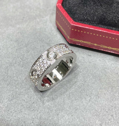 [kincade]LOVE RING 5.5MM 6 DIAMONDS PAVED