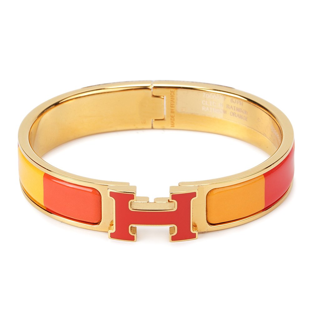 [kincade]H BRACELET ORANGE RAINBOW CERAMIC