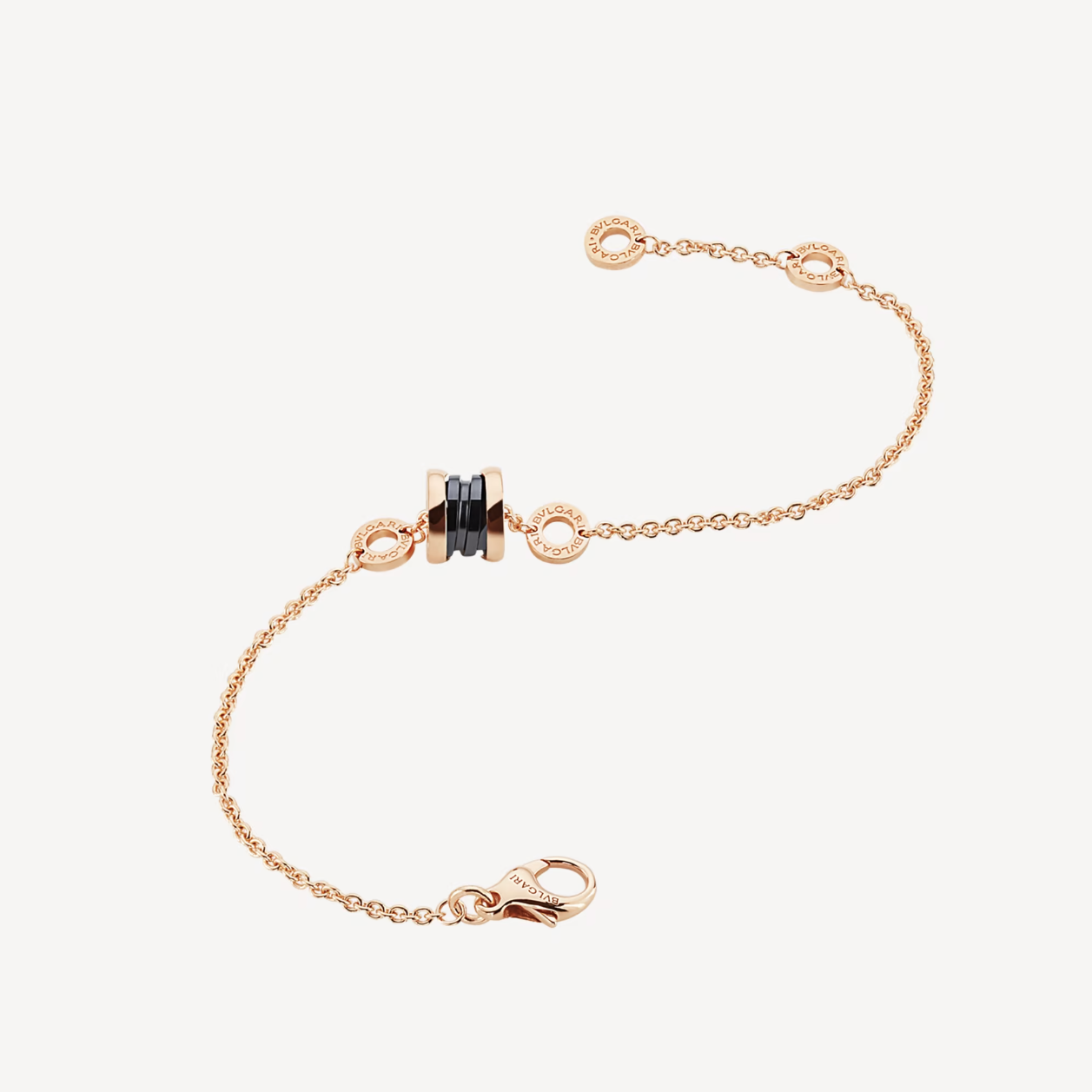 [kincade]ZERO 1 SOFT PINK GOLD AND BLACK CERAMIC BRACELET